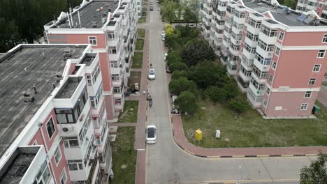 Imágenes-Tomadas-Con-Un-Dron-En-Un-Barrio-Tranquilo-De-Daqing,-Distrito-De-Heilongjiang,-China