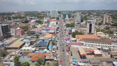 Aerial-view-of-Oxford-street,-Osu-in-Accra