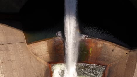 Above-View-Of-Embalse-de-Eiras-Hydroelectric-Dam-In-Pontevedra,-Galicia,-Spain