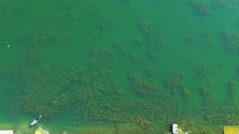 Lake-Orestiada-Kastoria-Greece,-region-of-Macedonia,-aerial-nature