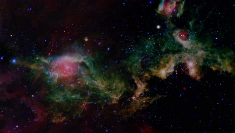 Fondo-Espacial,-Hermosa-Nebulosa,-Estrellas-Y-Galaxias.