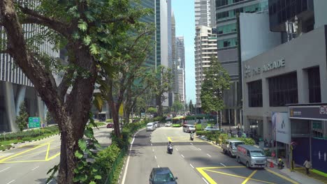 Singapur-Straßenansicht-Von-Einer-Überführung