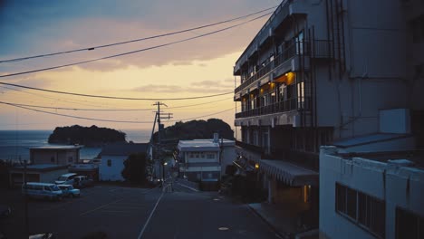 Apartment-Buildings-In-The-Port-Village-Of-Saikazaki,-Wakayama,-Japan