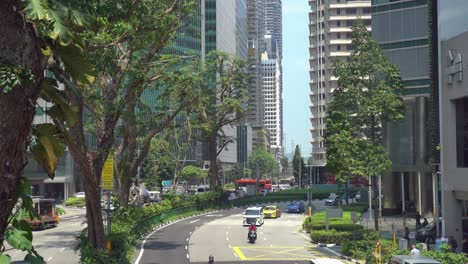 Singapur-Straßenansicht-Von-Einer-Überführung