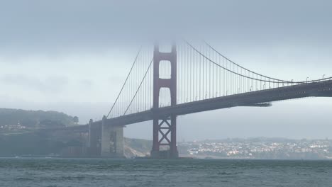 Vista-Panorámica-Lenta-De-Derecha-A-Izquierda-Del-Puente-Golden-Gate