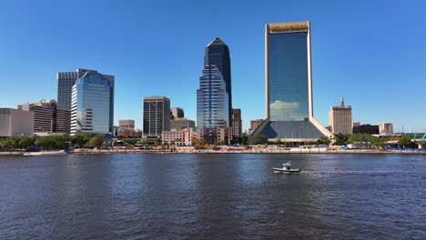 Skyline-Von-Jacksonville-Mit-Dem-Wells-Fargo-Center-Und-Dem-Bank-Of-America-Tower