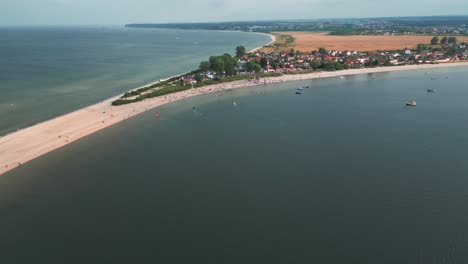 Water-sports-spot-in-Europe,-with-long-beach