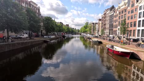 A-sunlit-day-on-the-Amstel-River-in-Amsterdam