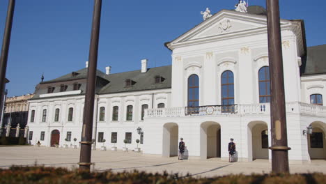 Front-of-the-Grassalkovich-Palace-Bratislava,-Slovakia