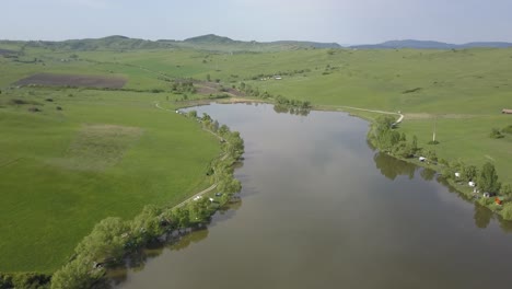 Drone-rising-above-a-lake