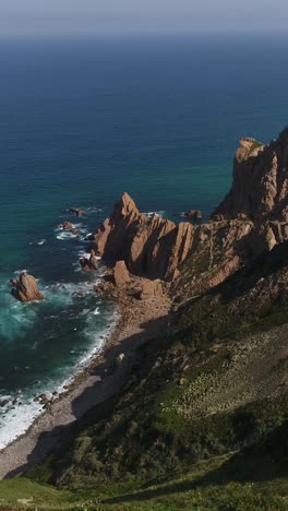 Beautiful-Atlantic-coast-in-Portugal-Vertical-Video