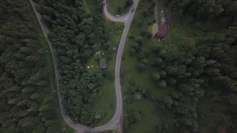 Drone-footage-from-a-curvy-road