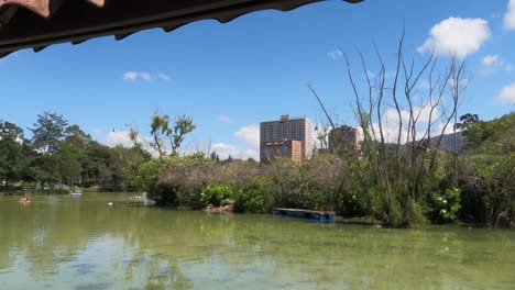 Parque-De-Los-Novios-Lake-And-Landscape,-Bogota,-Colombia