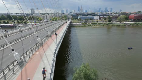 The-Swietokrzyski-Bridge-stretches-gracefully-across-the-Vistula-River