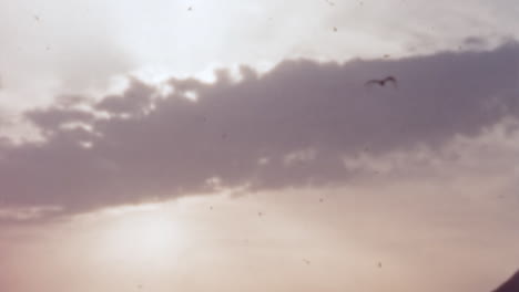 Una-Tranquila-Puesta-De-Sol-Sobre-El-Mar-Capturada-En-Un-Estilo-Vintage-De-Los-Años-60.