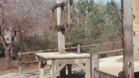 Colonial-Wooden-Restraints-for-Prisoners-in-Williamsburg-1950s