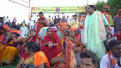 BJP-women-supporters-gathered-to-attend-Chief-Minister-Yogi-Adityanath-Lok-Sabha-election-campaign-rally-at-Assi-Ghat