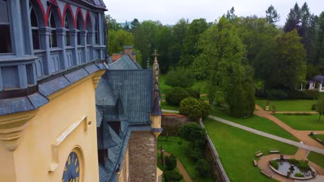 Aerial-view-of-Zruc-nad-Sazavou,-castle-in-Czech-Republic