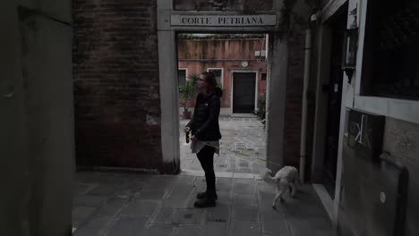 Photographed-at-dawn,-this-perspective-view-shows-the-interior-of-Corte-Ca-Petriana,-an-old-city-center-apartment-near-Rialto