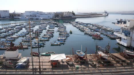 Fishing-port-of-Algiers,-Algeria,-on-a-sunny-Ramadan-day