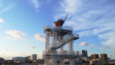 Drone-rotating-around-The-1996-Atlanta-Olympic-Cauldron