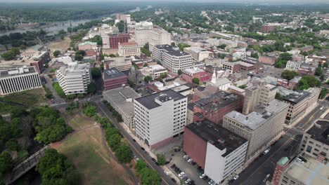 Centro-De-Trenton,-Nueva-Jersey,-Fotografía-Con-Dron-En-4K