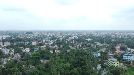 Aerial-view-shot-of-Kolkata-city