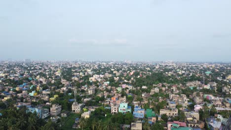 Aerial-view-shot-of-Kolkata-city