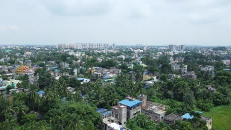 Aerial-view-shot-of-Kolkata-city