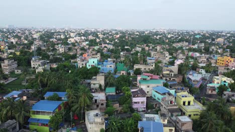 Aerial-view-shot-of-Kolkata-city