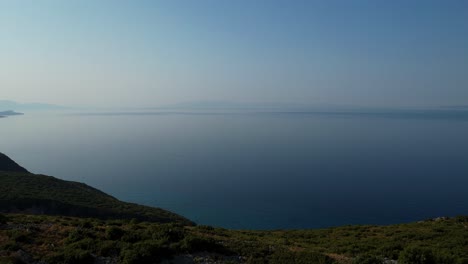 Wild-Mountain-Coastline-Along-the-Ionian-Sea:-Secluded-Beaches-and-Crystal-Blue-Seawater-in-Albania