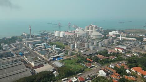 Coastal-Energy-Plant-And-Port-In-Cilegon-Indonesia-On-A-Hazy-Day