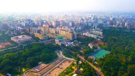 Cityscape-Of-Dhaka-With-Suhrawardy-Udyan-Area-In-Bangladesh