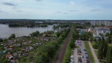 Potsdam-central-Traffic-hubon-and-river,-sunny-summer-day