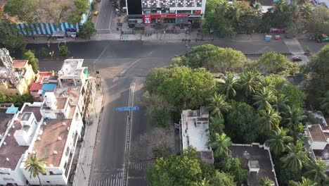 Aerial-Footage-Of-Ashok-Pillar-KFC-In-Chennai-City