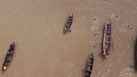 Comunidad-De-Makoko,-Lagos,-Nigeria---30-De-Junio-De-2024:-Vista-Aérea-De-La-Comunidad-De-Makoko-Al-Otro-Lado-Del-Tercer-Puente-Continental