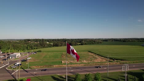 Bandera-De-Canadá-Ondeando-Al-Viento,-4k