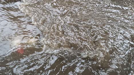 Close-up-view-of-badly-accumulated-rainwater-falling-inside