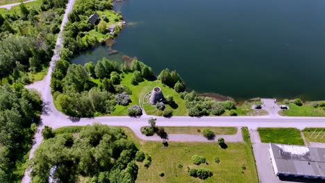 Aerial-View-Of-The-Ancient-Miltu-Razotne-In-Jurmala,-Latvia