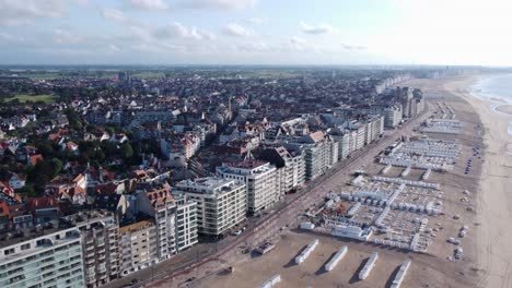 Aerial-Establishing-View-of-Knokke-City-and-Beach-at-the-Belgian-Coast