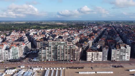 Aerial-View-of-Lippenslaan-Street-and-Knokke-City-at-the-Belgian-Coast