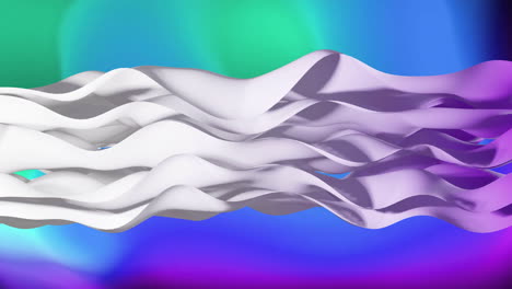 Animation-of-waving-layers-moving-over-multi-coloured-background