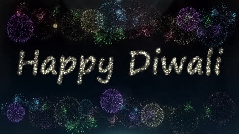 Animación-De-Texto-De-Feliz-Diwali-Sobre-Un-Colorido-Espectáculo-De-Fuegos-Artificiales-En-El-Cielo-Nocturno