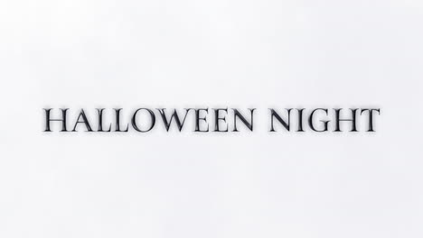 Text-animation-Halloween-Night-over-white-background