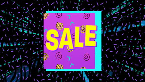 SALE-text-animation-over-colorful-geometric-patterns-and-shapes-in-background