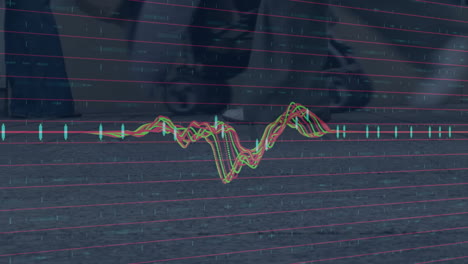 Animating-financial-data-graph-over-business-office-background