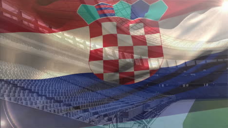 Animating-Croatian-flag-over-empty-stadium-seats-in-sports-arena