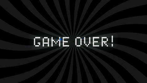 Game-Over!!-text-animation-over-black-and-gray-radial-striped-background