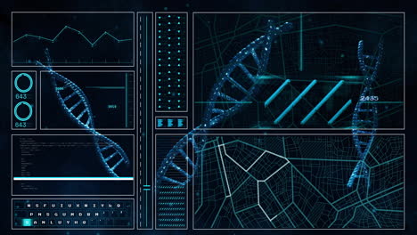 Analizando-Datos-Con-Gestos-Manuales,-Interfaz-Digital-Futurista-Que-Muestra-Animaciones