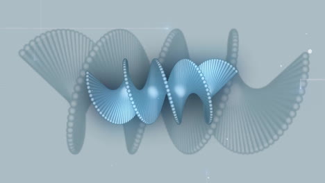 Animación-De-Cadena-De-ADN-Con-Ondas-Y-Puntos-Azules-Sobre-Fondo-Claro